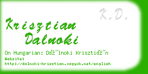 krisztian dalnoki business card